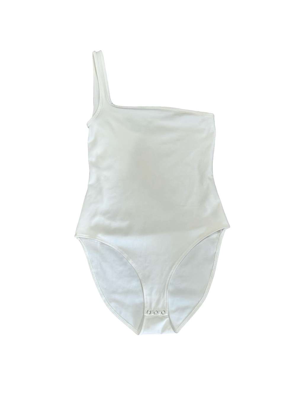 French Connection One-Shoulder White Bodysuit Top